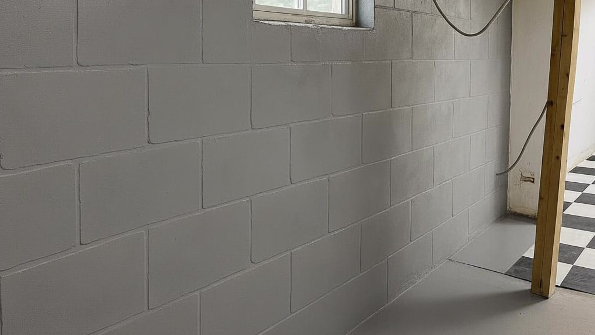 Basement wall waterproofed with Ardex HydrEpoxy WPM300