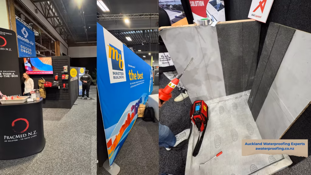 Waterproofing membrane display at BuildNZ 2026